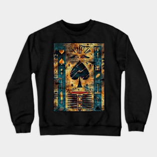 symbols egyptian art the ace hearts Crewneck Sweatshirt